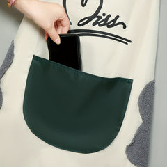 Waterproof Kitchen Apron 27.5 x 26.7inch Erasable Hand Apron