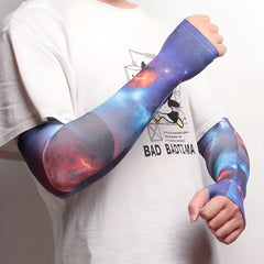 Planet Pattern Ice Sleeves Unisex UV Protection Gloves