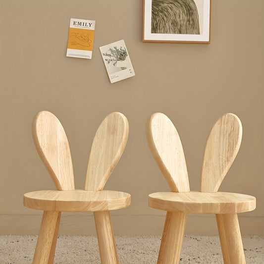 Wooden Rabbit Ears Small Stool Shoe Changing Stool