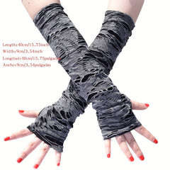 Vintage Gothic Fingerless Gloves Halloween Hip Hop