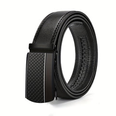 Men's Business PU Leather Belt Automatic Buckle Belt For Outdoor Wedding Daily