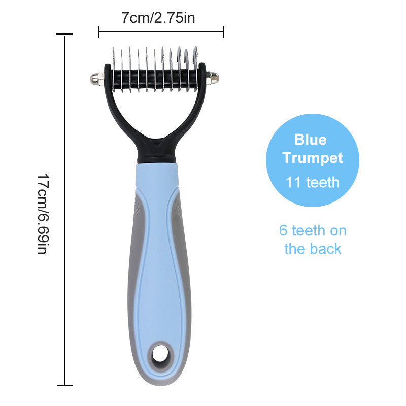 Pet Grooming Brush For Dogs And Cats - Shedding Tool And Hair Removal Comb