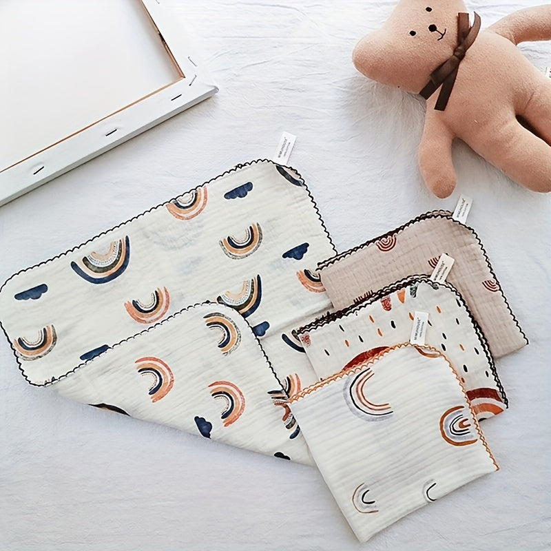 Animal Pattern Handkerchief Soft Face Towel Small Square Scarf Cartoon Hankies