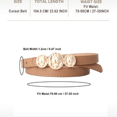 Geometric Decor Belt With Hole Punch For Jeans Pants Dress Women