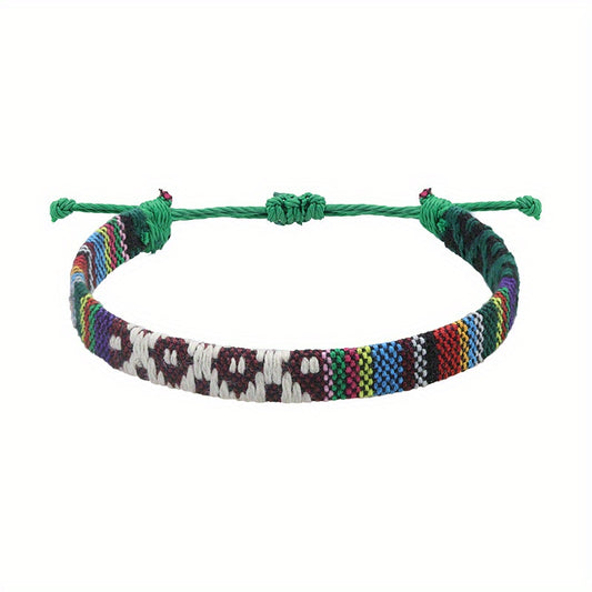 Colorful Wax Thread Braided Anklet Mexican Friendship Rope Bracelet