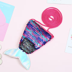 Sequin Mermaid Tail Shoulder Bag Messenger Coin Purse Wallet Crossbody