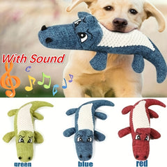 Crocodile Plush Dog Toy Tooth Grinding Squeaking Pet Interactive Game
