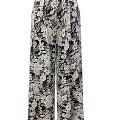  Boho Pants Women's Plus Allover Floral Print Wide Leg Trousers