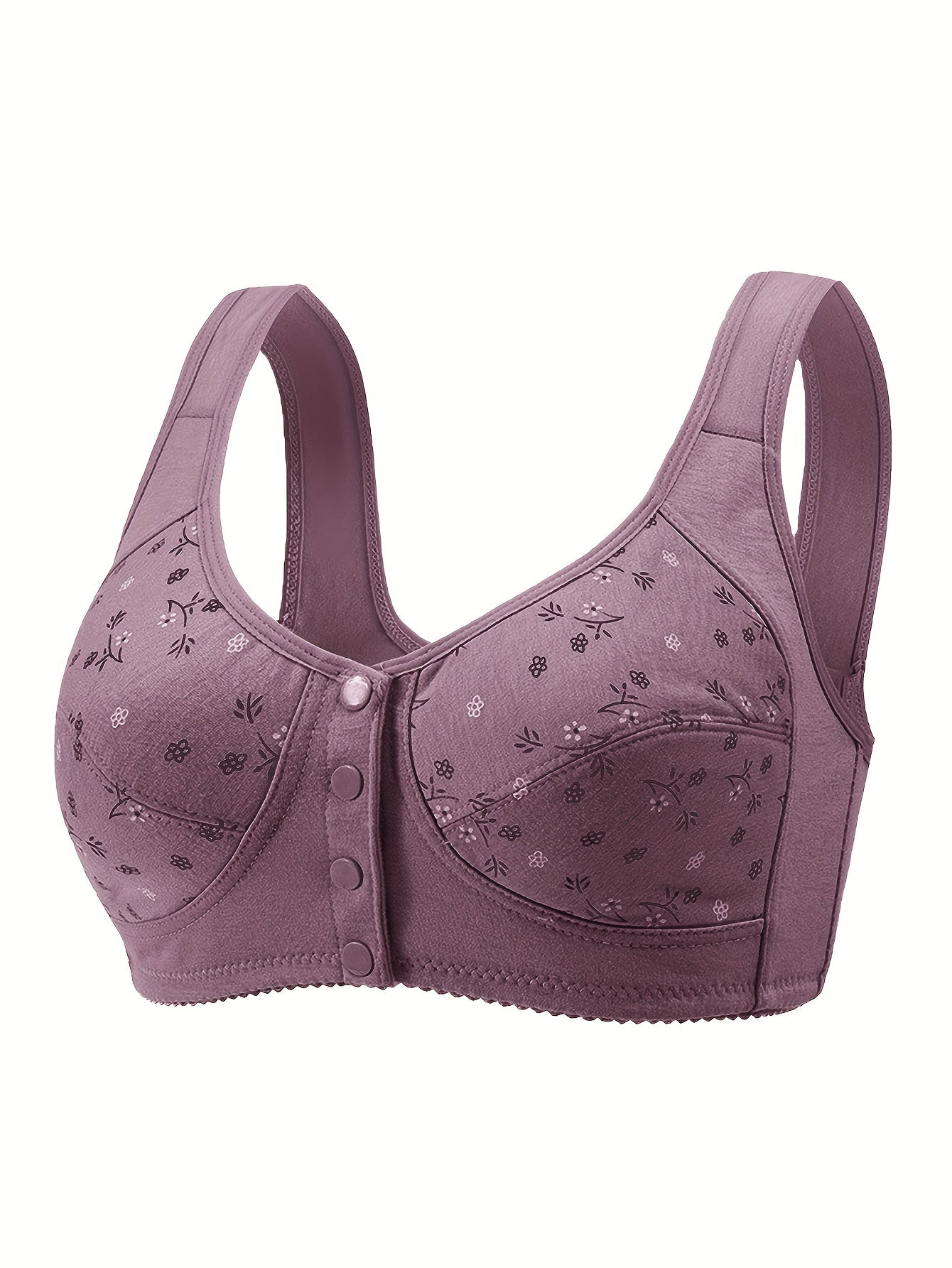 Floral Wireless Bras Comfy Stretchy Intimates Bra