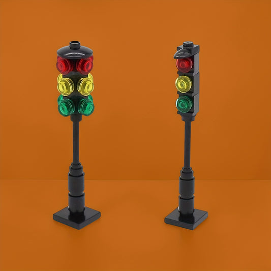 2pcs Traffic Light and Railway Scene Building Blocks Gift