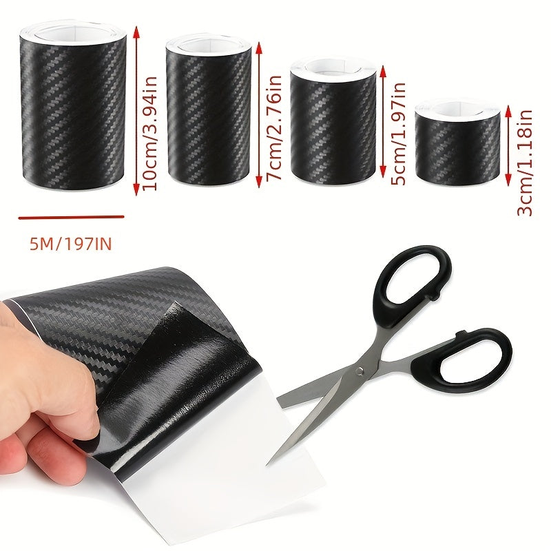 3D Carbon Fiber Roll Waterproof Car Sticker 5D Carbon Fiber Tape 18in