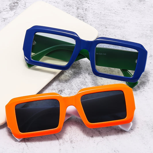 Oversized Square Sunglasses Women Vintage Thick Shades Unisex Big Sun Glass