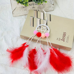 Car Rearview Mirror Dream Catcher Palace Bell Feather Girl Heart Crystal