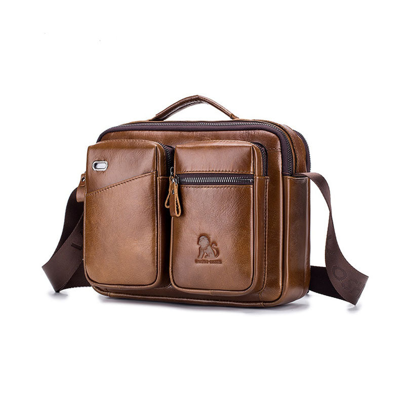 Vintage Leather Messenger Bag Briefcase Shoulder Satchel Handbag