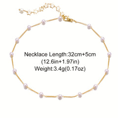 Stylish Faux Pearl Beaded Necklace for Women