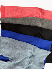 5pcs High Waisted Yoga Shorts for Women Solid Sports Activewear