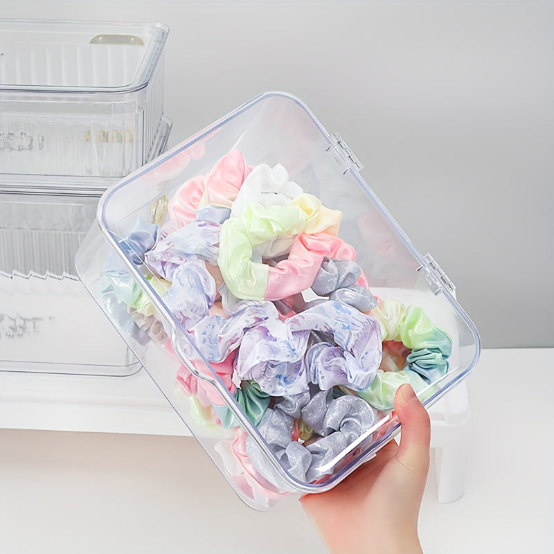 Girls' Hair Accessories Storage Box Clear Flip Type
