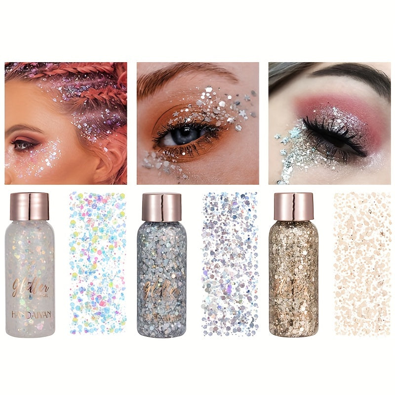Mermaid Sequin Body Glitter Gel for Face Hair Music Party Carnival