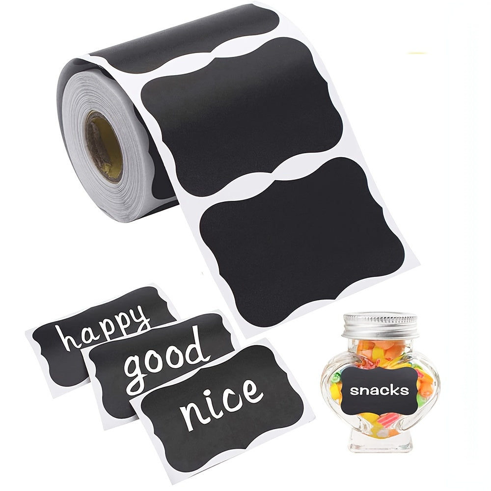 120 Reusable Waterproof Kitchen Pantry Wavy Sticker Labels