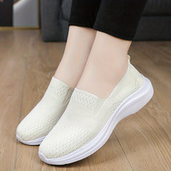 Women's Knit Slip On Sneakers Lightweight Running Shoes