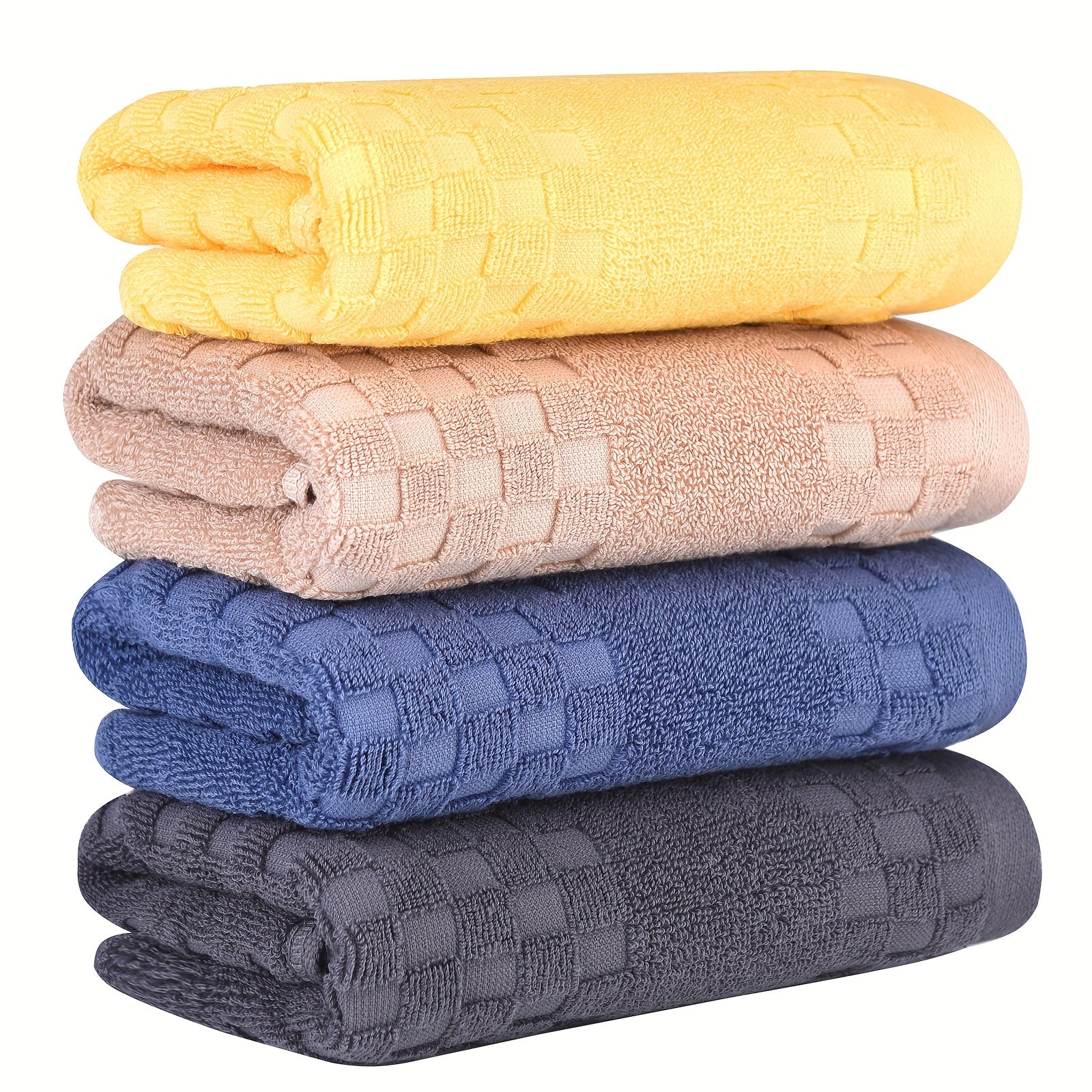 4pcs Cotton Face Towels Quick Drying Soft Bath Towels Mixed Colors