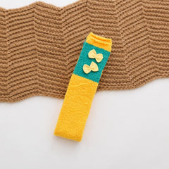 Warm Over The Knee Socks Bowknot Decor Coral Fleece Crew Stockings