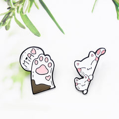 Cute Cat Paw Alloy Brooch Pin