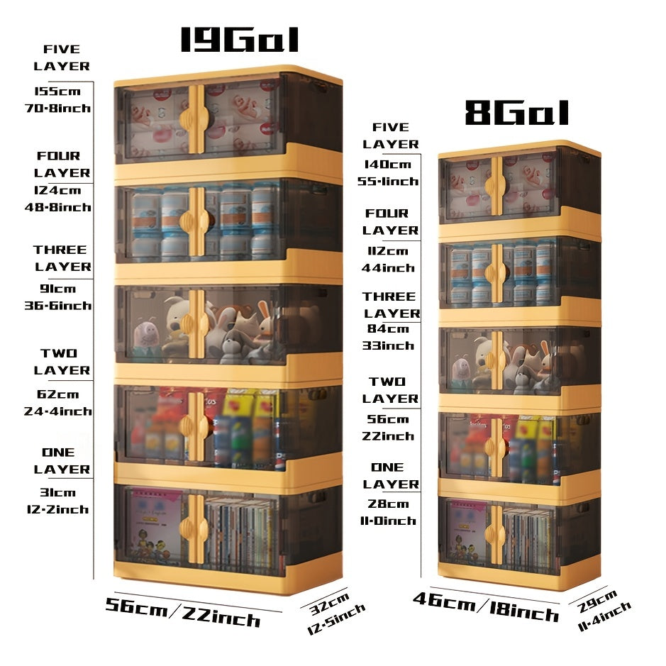 Foldable Storage Box Stackable Plastic Clothing Storage Container