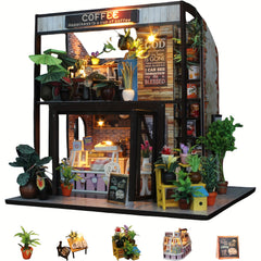 DIY Dollhouse Kit Time Travel Cafe Theme Mixed