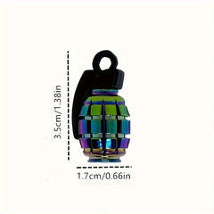 1pc Grenade Shaped Aluminum Alloy Valve Cap