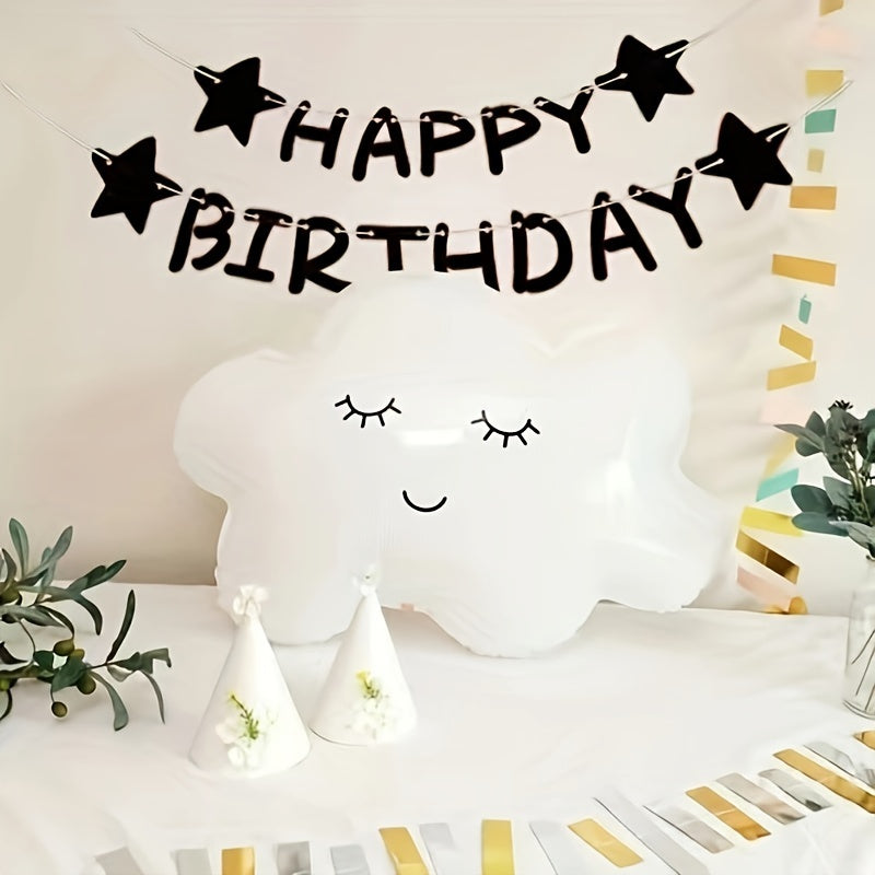 Rainbow Cloud Balloon Birthday Decoration Props Ribbon Cloud Aluminum Film
