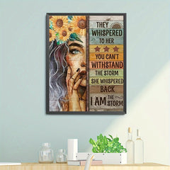 Sunflower Girl Canvas Poster Prints for Home Wall Decoration
