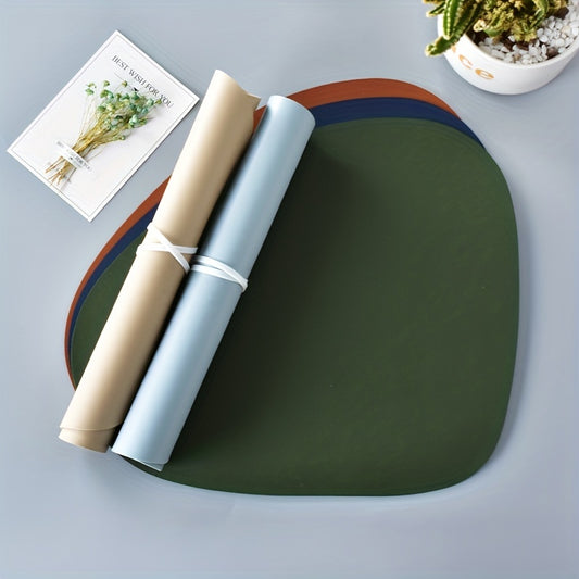 Non Slip Leather Table Mat Water&Plate Safe for Home & Hotel Use