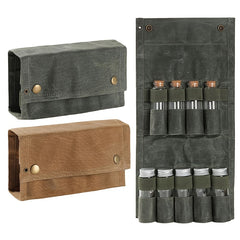 Canvas Waterproof Seasoning Bottle Storage Bag for Camping Hiking