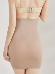 Seamless Solid Shaping Skirt High Waist Stretch Half Slips Petticoat