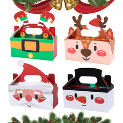 4pcs Santa Snowman Christmas Candy Boxes Xmas Box Navidad Year Packging Bags