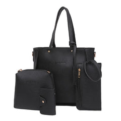 4pcs Set Tassel Crossbody Bag Wallet Purse for Women Lady Girl
