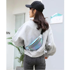Laser PU Holographic Fanny Pack Waist Bag for Women Girls