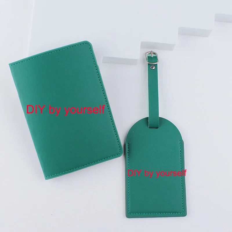 5 Colors Couple Sets Solid DIY Lover Couple Wedding Passport Cover Case Set
