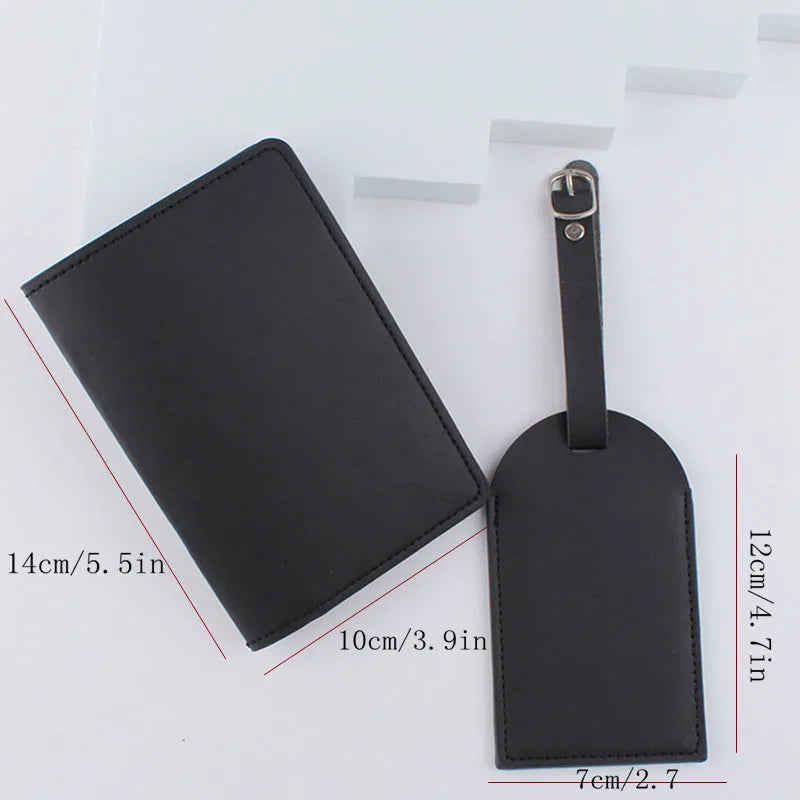 5 Colors Couple Sets Solid DIY Lover Couple Wedding Passport Cover Case Set