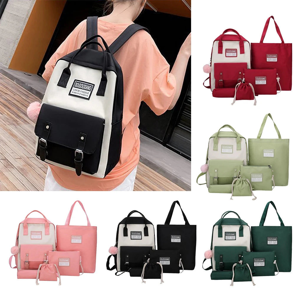 5-Piece Laptop Shoulder Pencil Case Set for Women