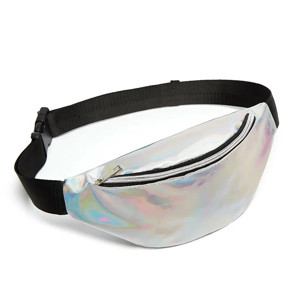Sequin Women Waist Bag Fanny Pack Running Zip Belt Clutch Purse