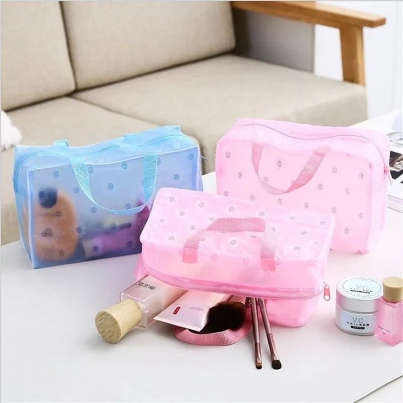 Waterproof PVC Cosmetic Storage Bag Transparent Makeup Organizer