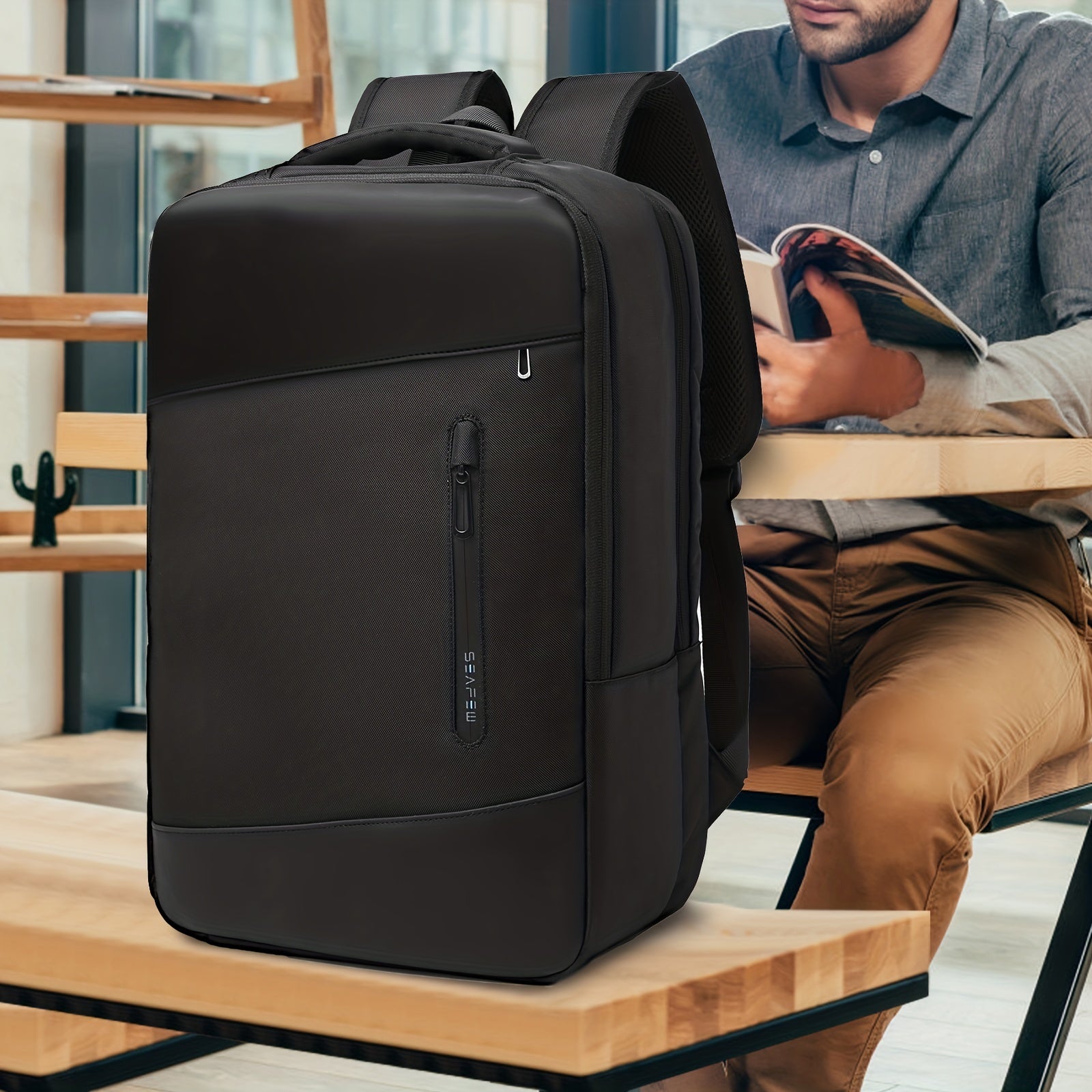 Laptop Backpack with Luggage Strap