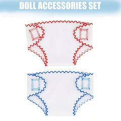 Newborn Baby Diapers Bibs Shoulder Bag Backpack for 35-56cm Dolls