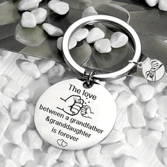 Grandad Granddaughter Keyring The Love Is Forever Keychain