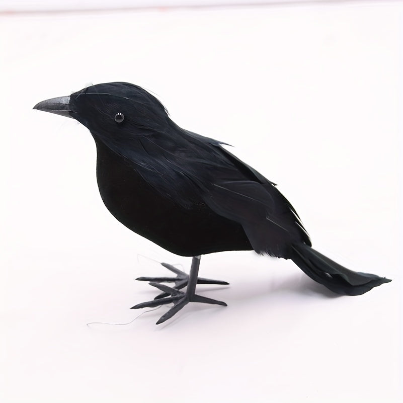Halloween Crow Ornament Simulation Crow Animal Model Bird Scary Toys