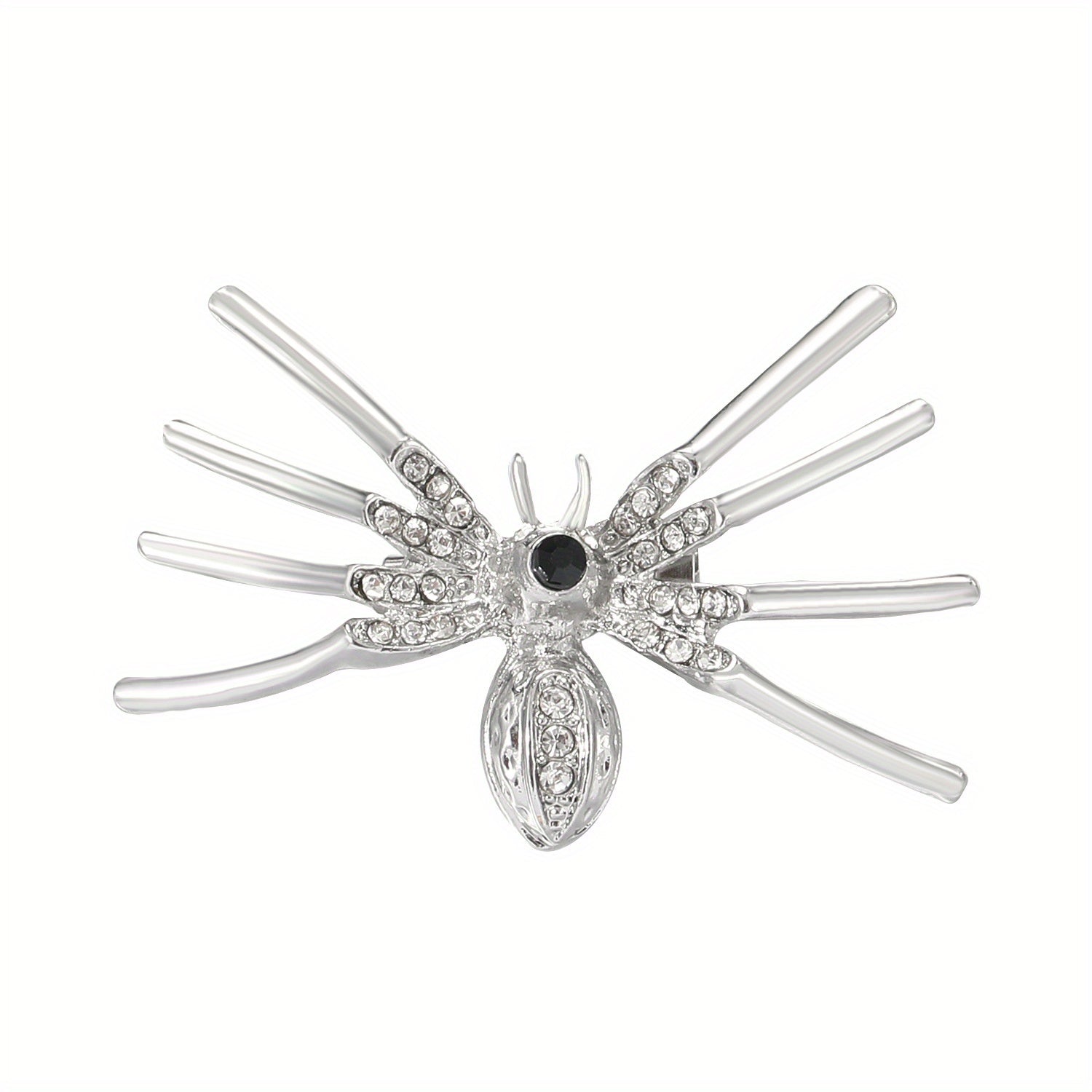 Gothic Inlaid Spider Brooch for Men