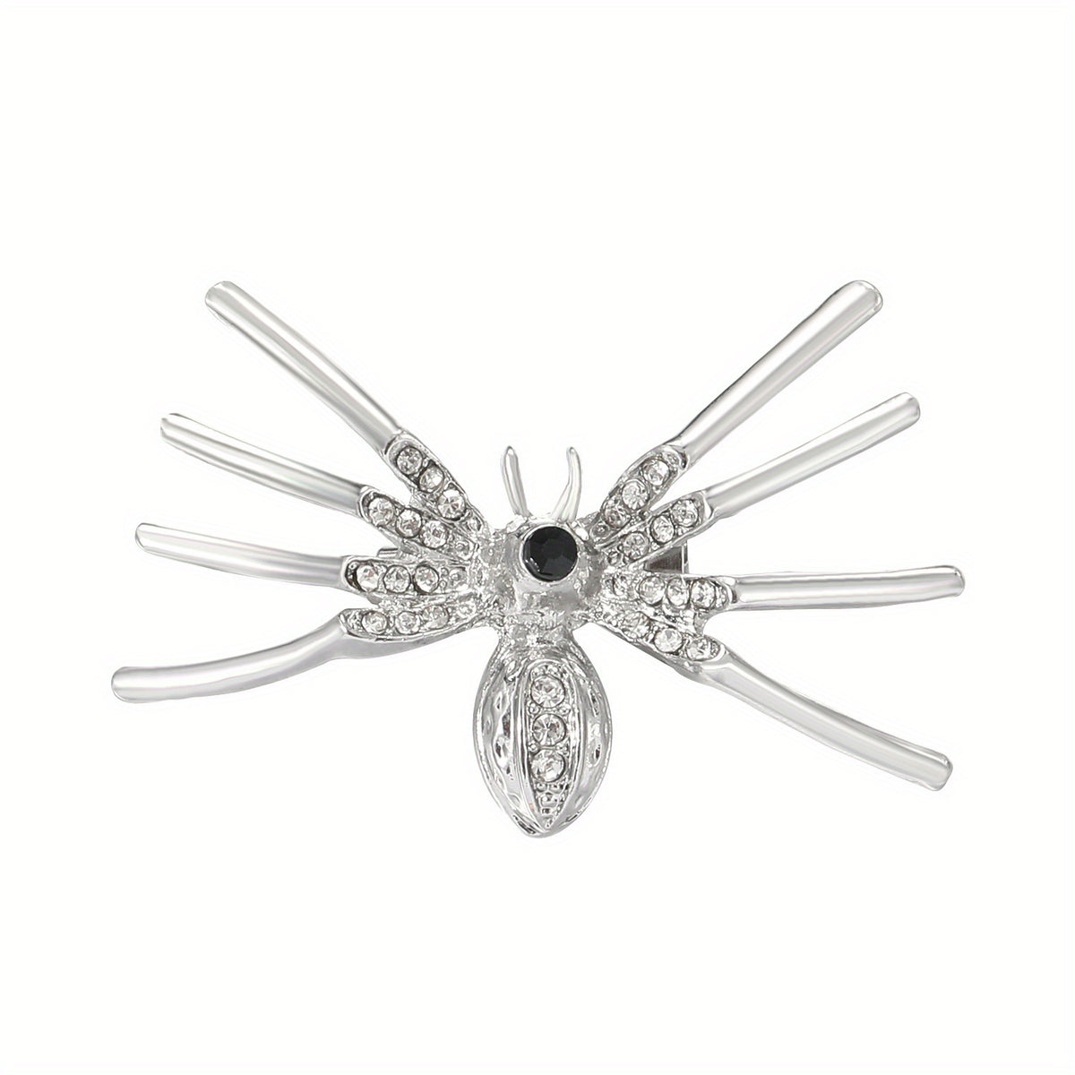 Gothic Inlaid Spider Brooch for Men