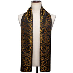 Barry Wang Mens Silk Paisley Floral Scarf Autumn Winter Shawl
